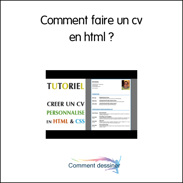 Comment faire un cv en html